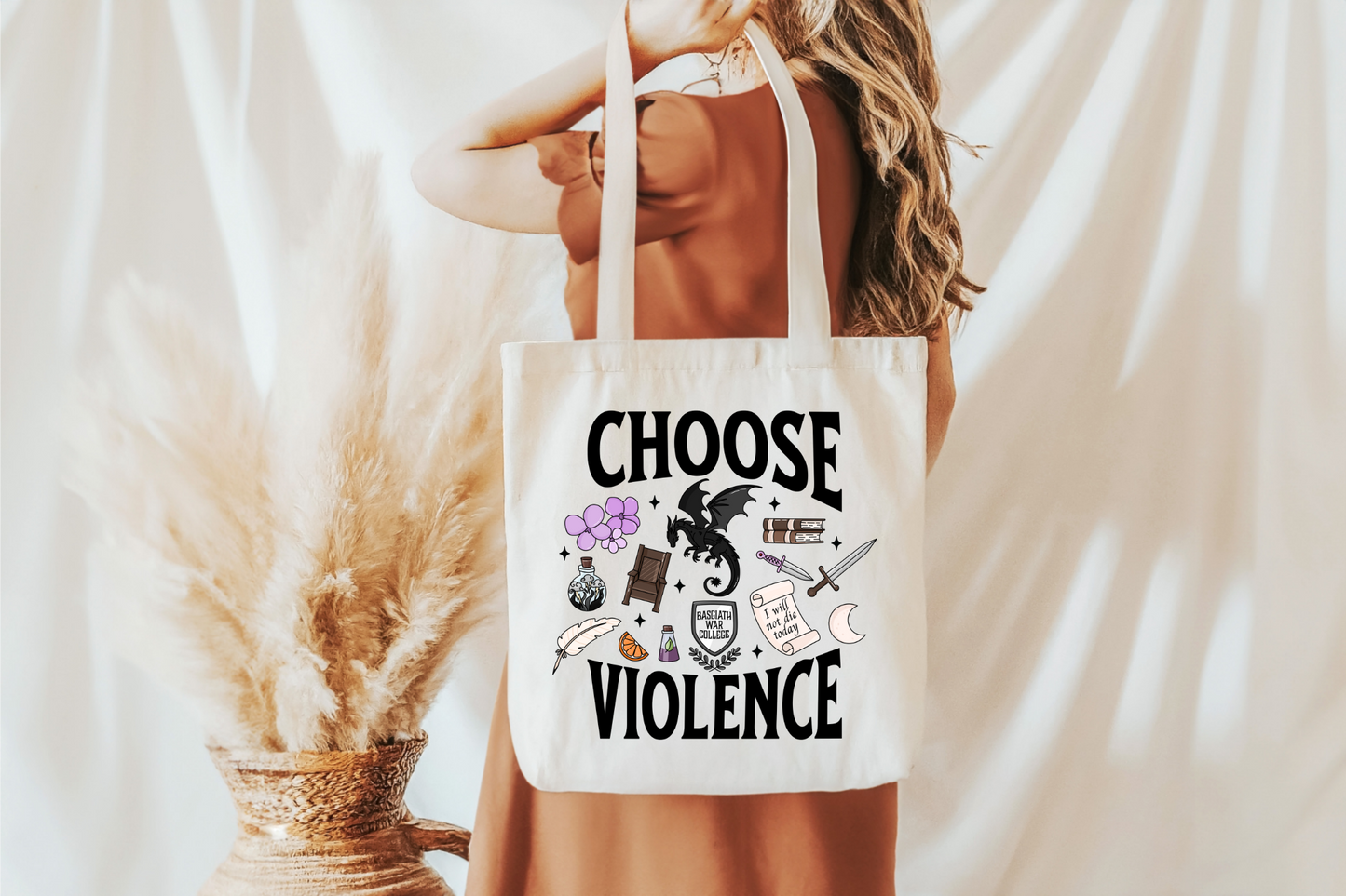 Choose Violence Fourth Wing Tote Bag