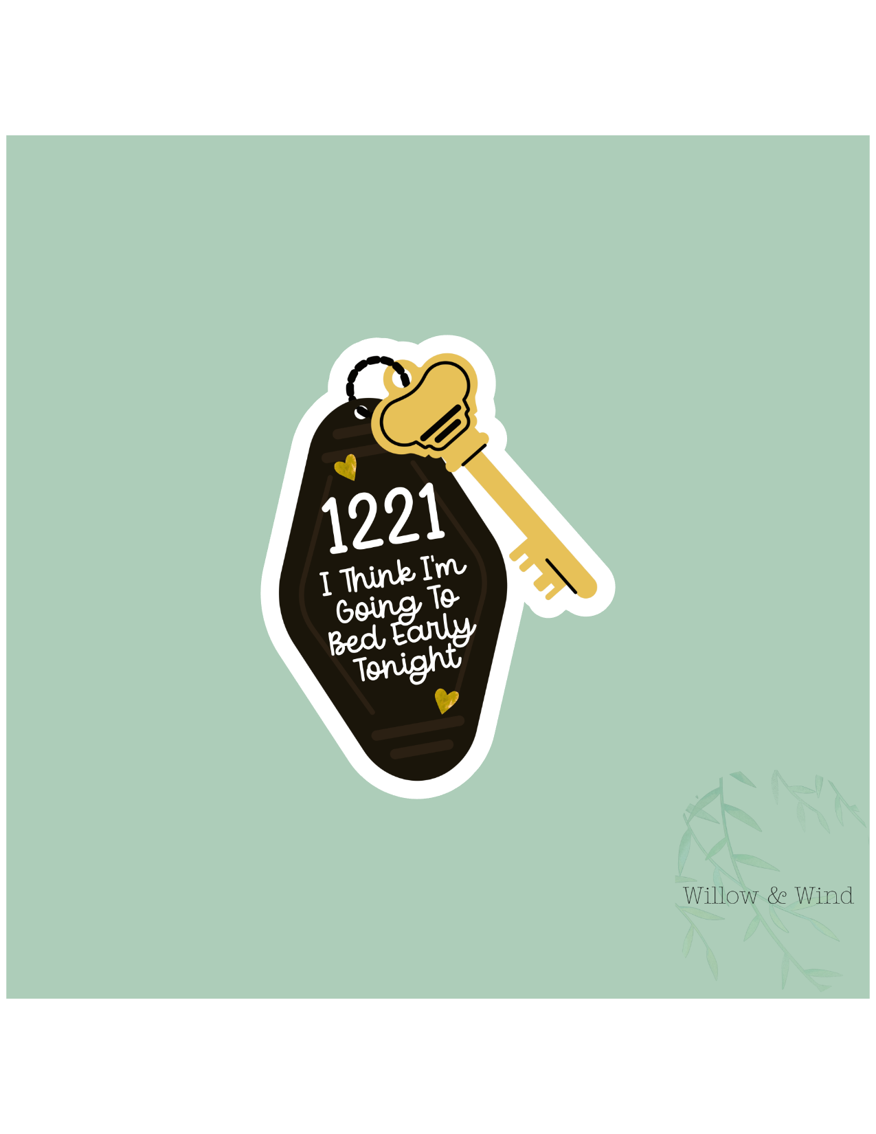 1221 Hotel Key - Heated Rivalry Sticker