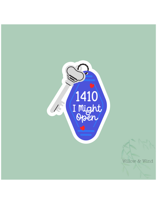 1410 Hotel Key - Heated Rivalry Sticker