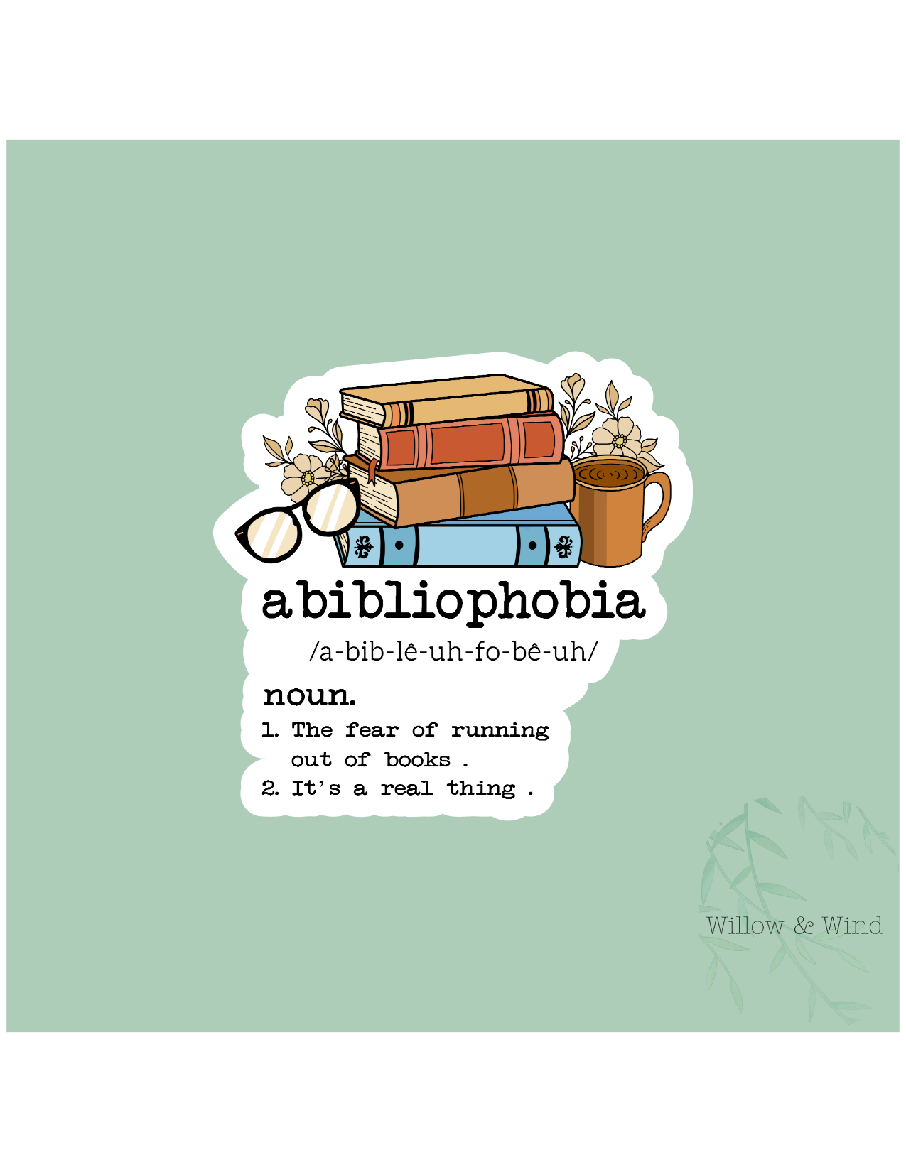 Abibliophobia - Bookish Sticker