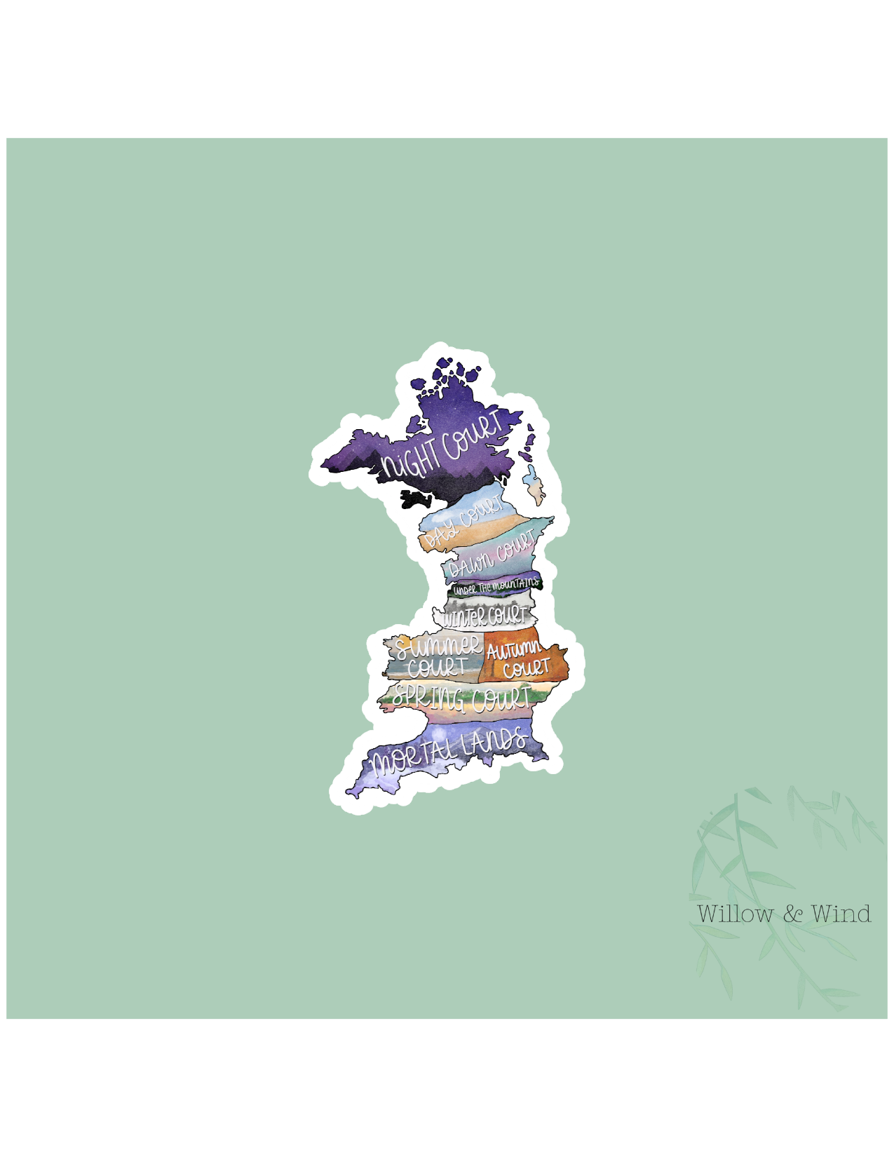 Map - A Court of Thorns and Roses Sticker