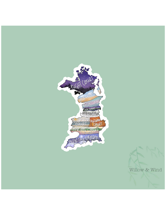 Map - A Court of Thorns and Roses Sticker