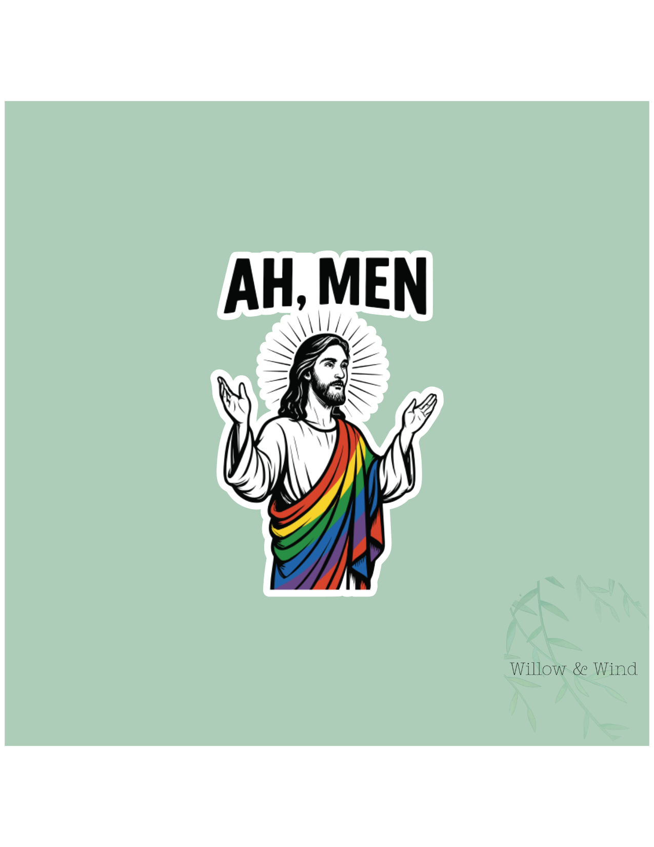 Ah Men LGBTQ Sticker