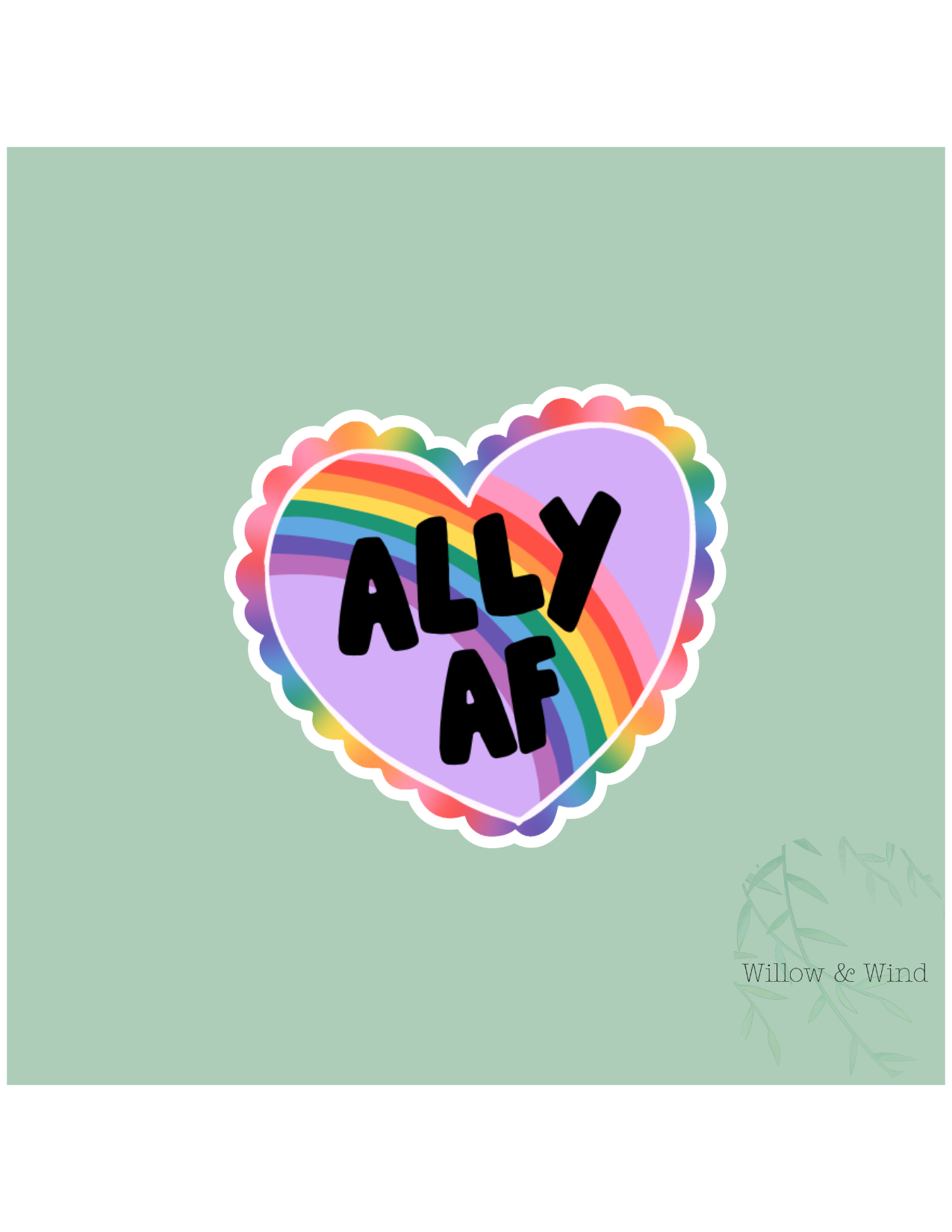Ally AF LGBTQ Sticker
