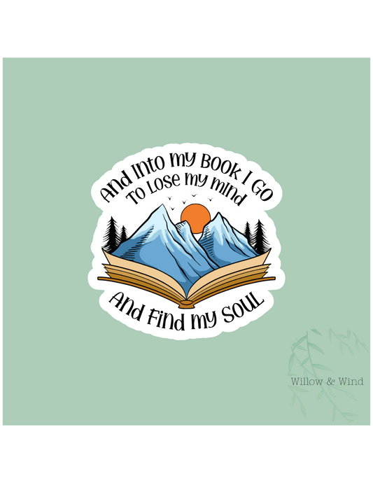 Into The Book I Go - Bookish Sticker