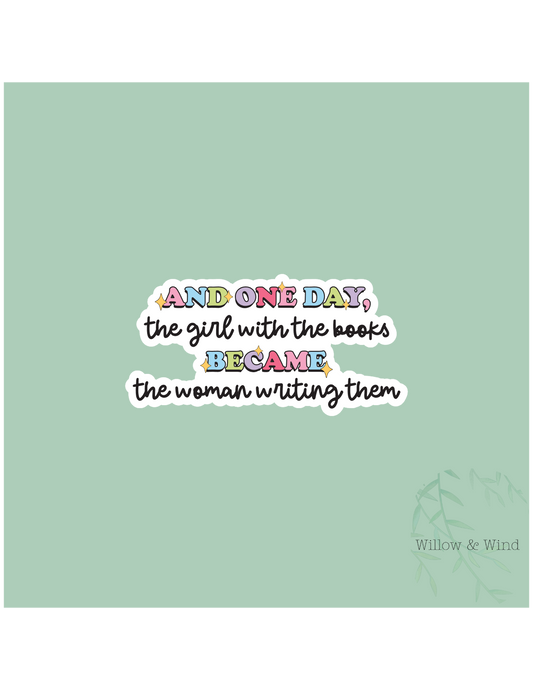 Girl With The Books - Bookish Sticker