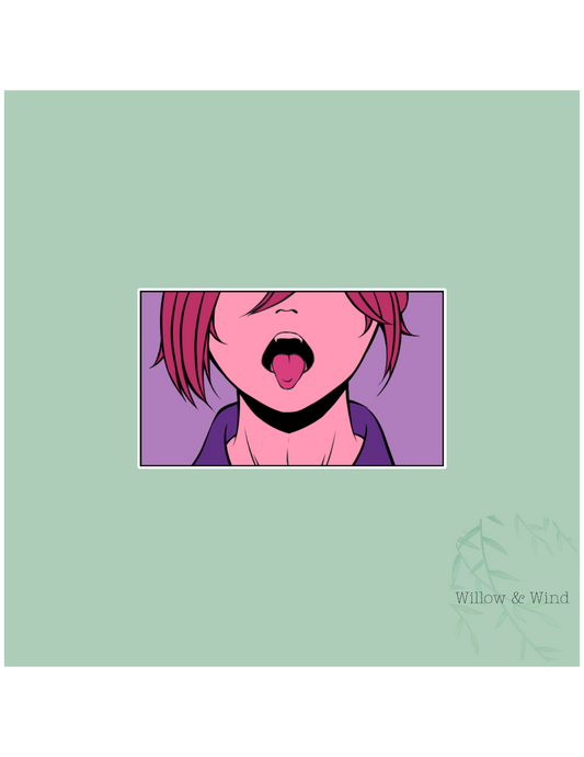 Anime Girl Nerdy Sticker