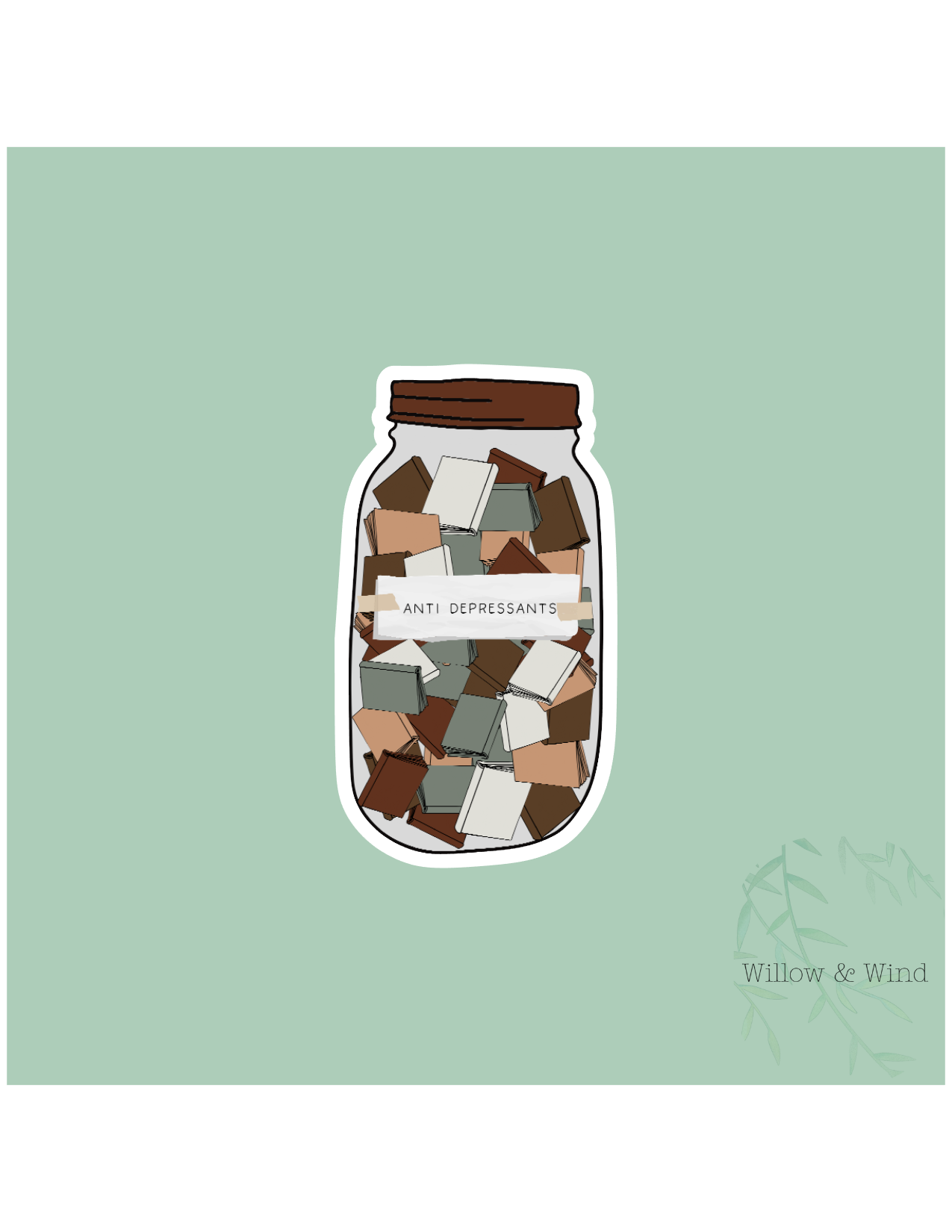 Anti Depressants - Bookish Sticker