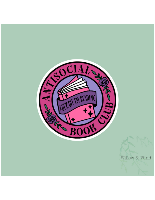 Anti Social Book Club - Bookish Sticker