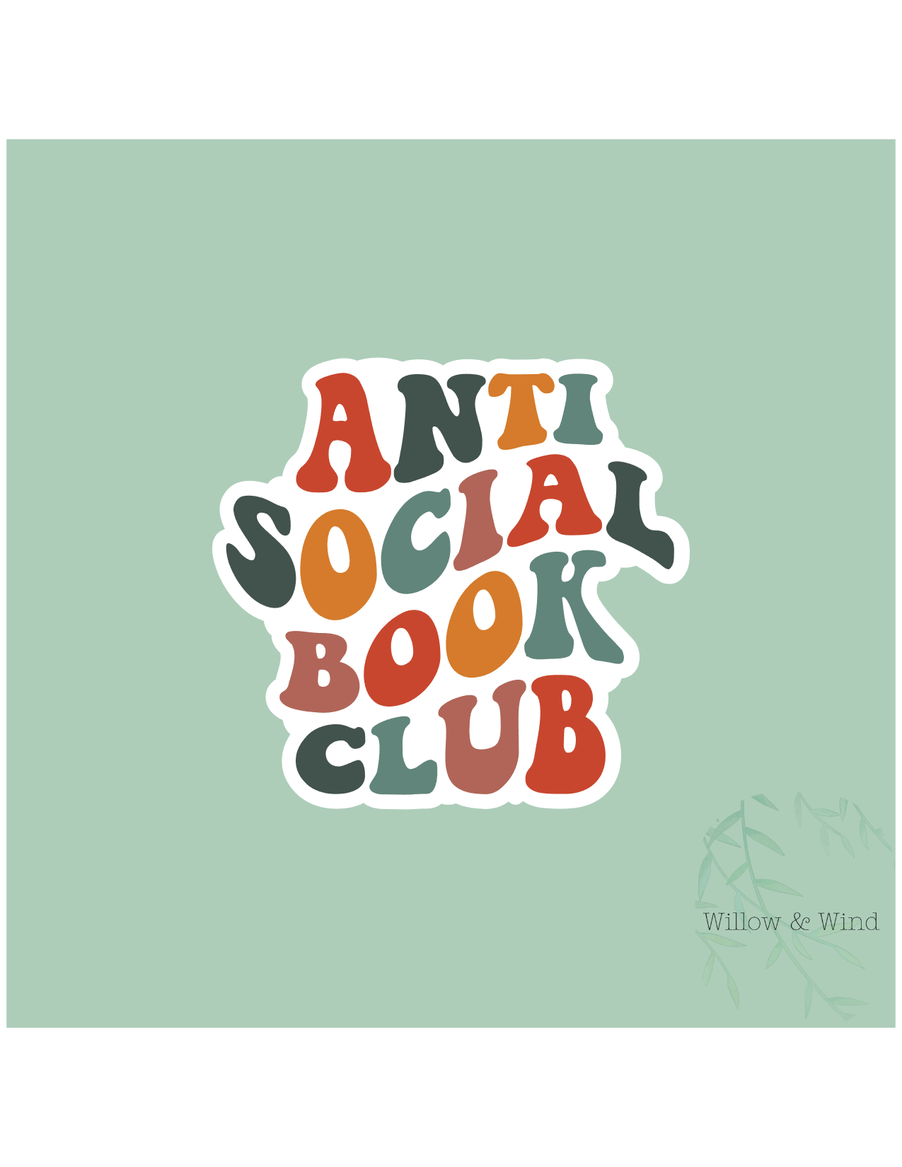 Anti Social Book Club (Wavy) - Bookish Sticker