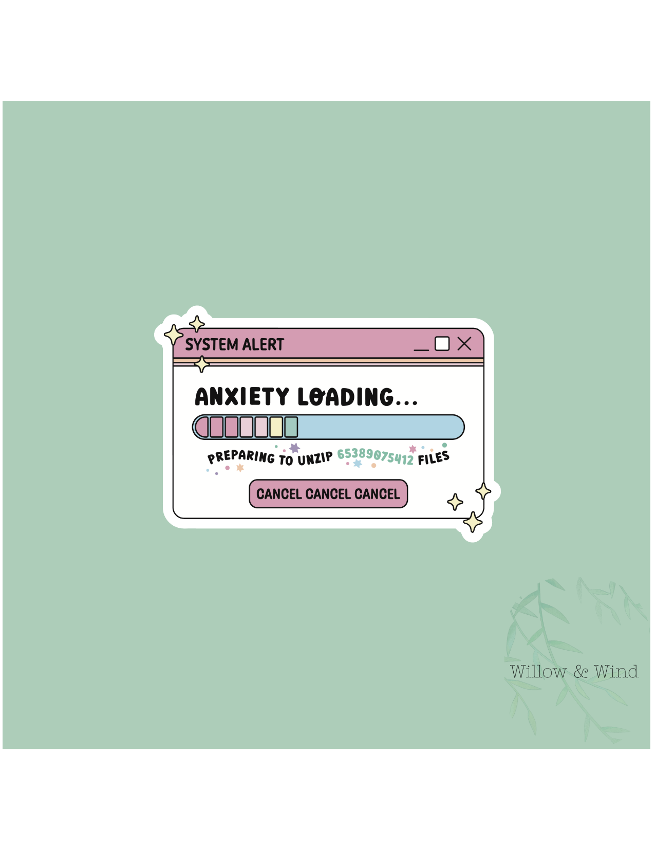 Anxiety Loading Sticker