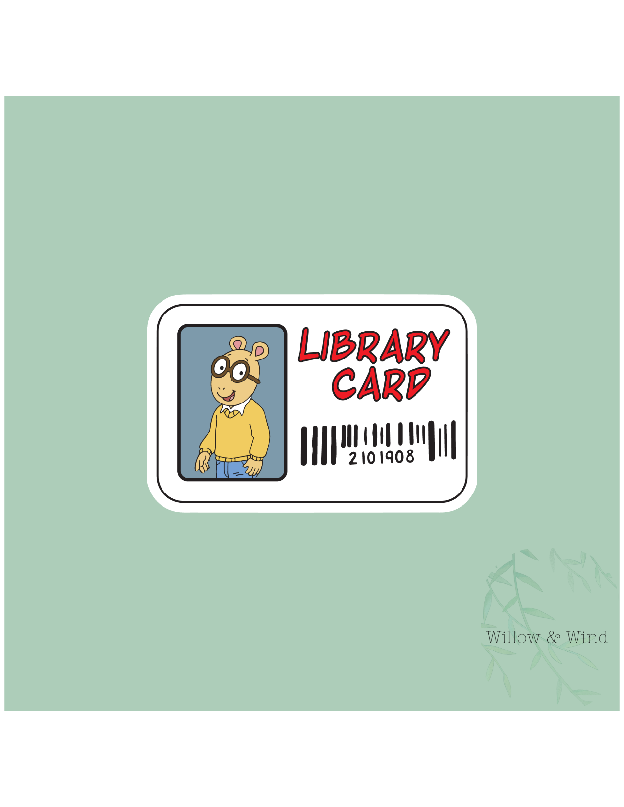 Arthur's Library Card - Bookish Sticker