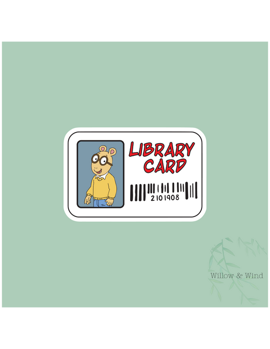 Arthur's Library Card - Bookish Sticker