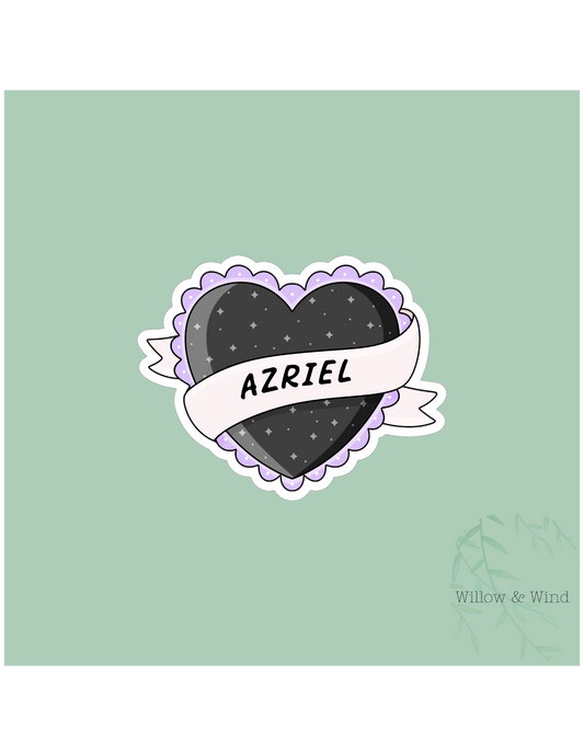 Azriel Heart - A Court of Thorns and Roses Sticker