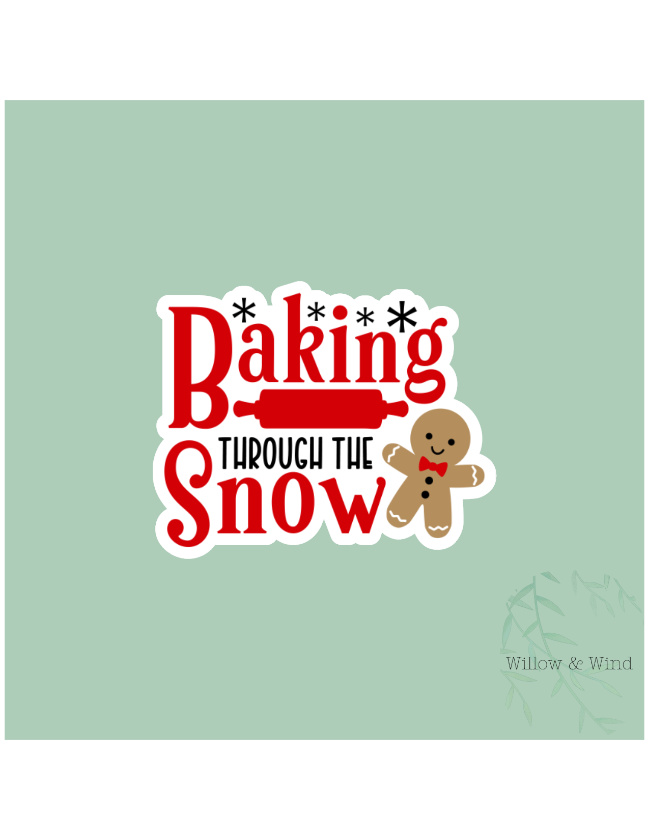 Baking Through The Snow Christmas Sticker