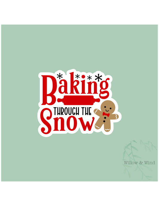 Baking Through The Snow Christmas Sticker
