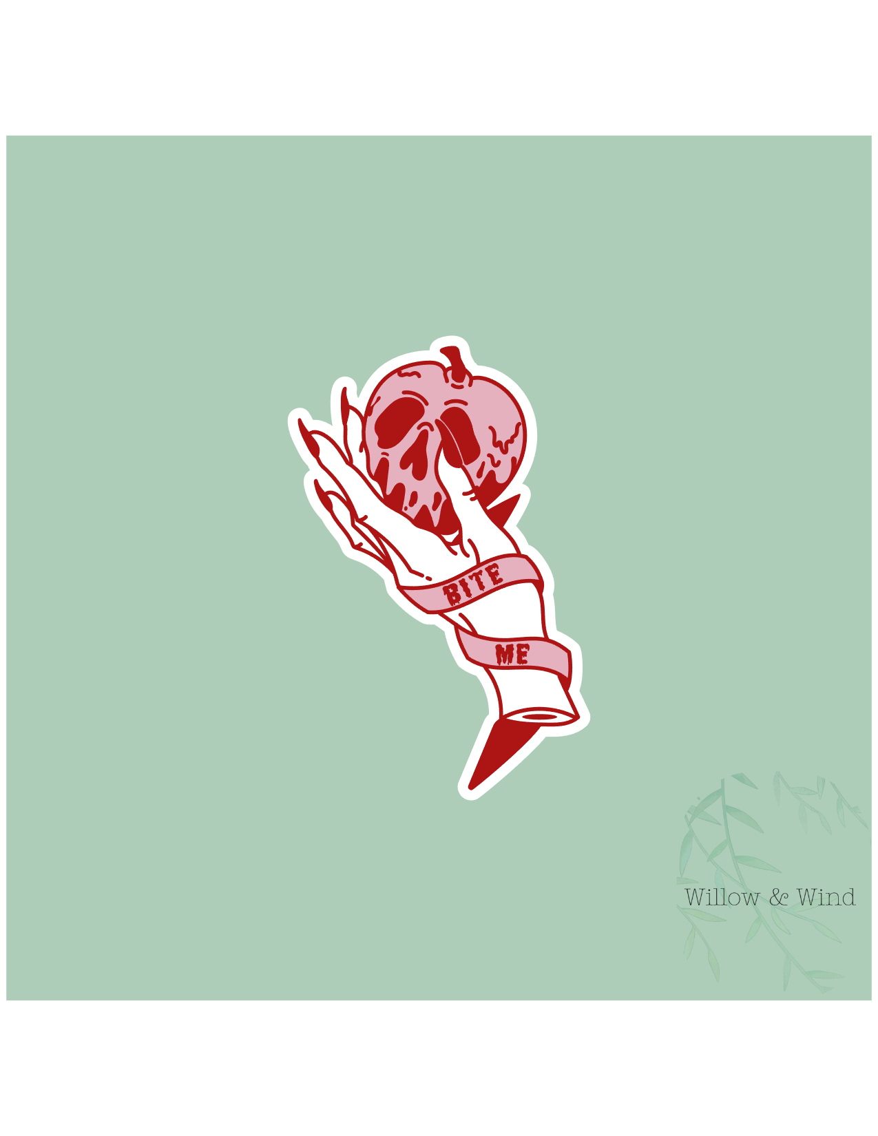 Bite Me Gothic Sticker