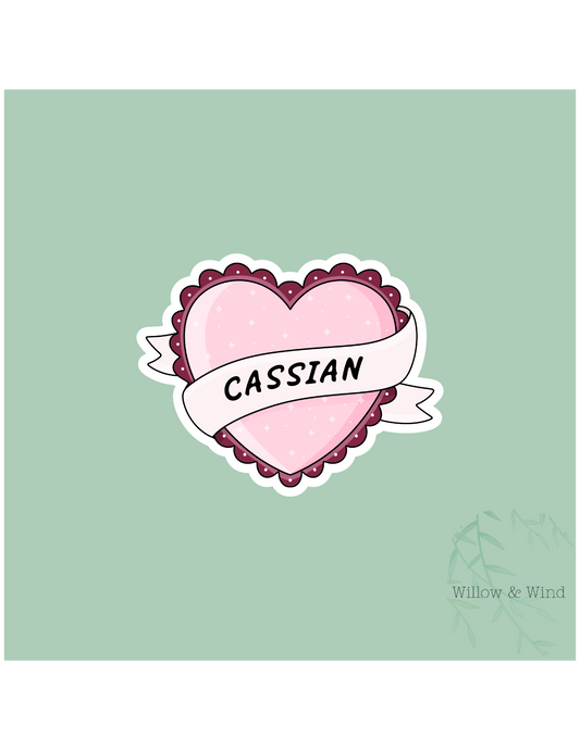 Cassian Heart - A Court of Thorns and Roses Sticker