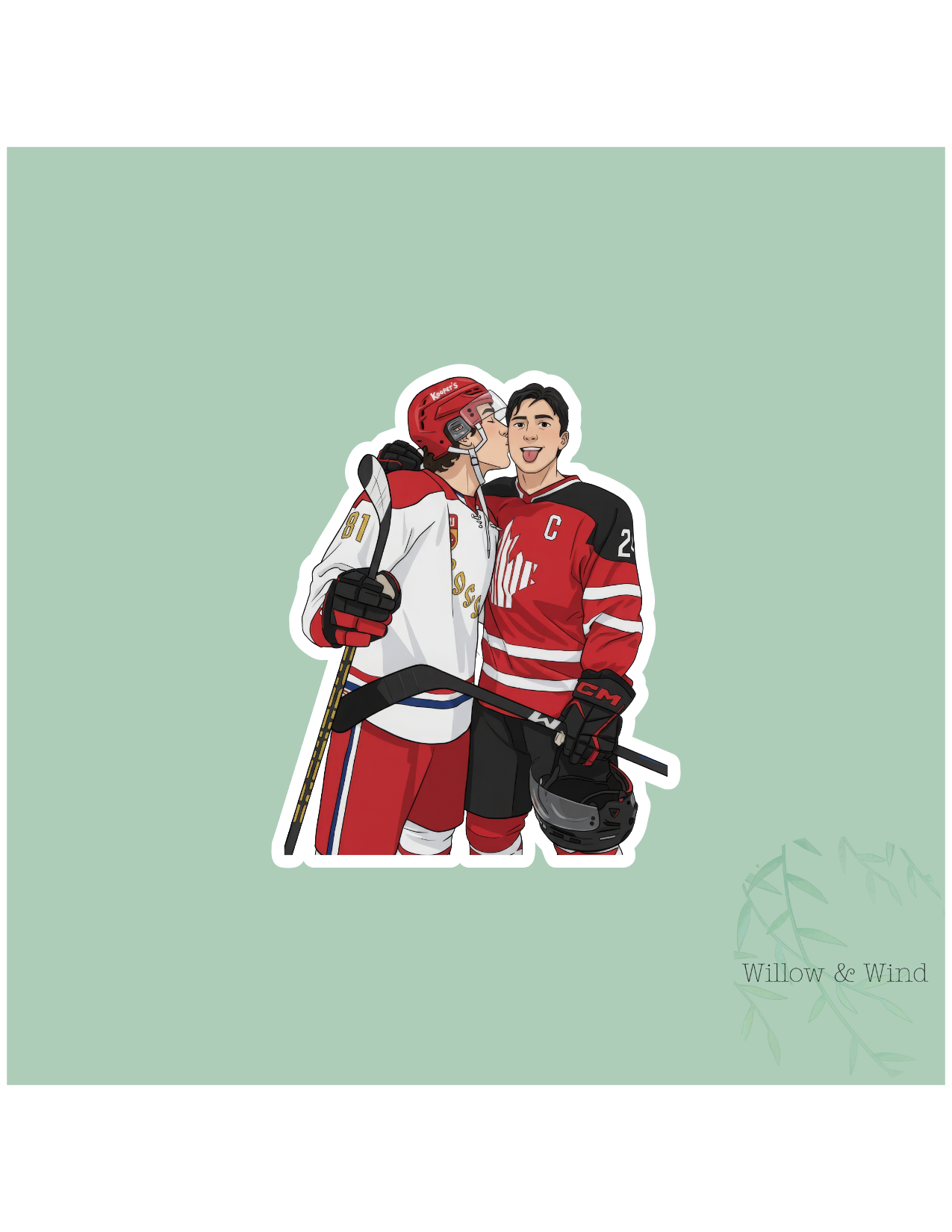 Cheek Kiss - Heated Rivalry Sticker