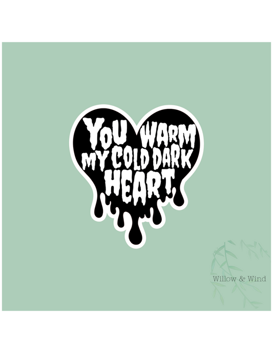 Cold Dark Heart Gothic Sticker