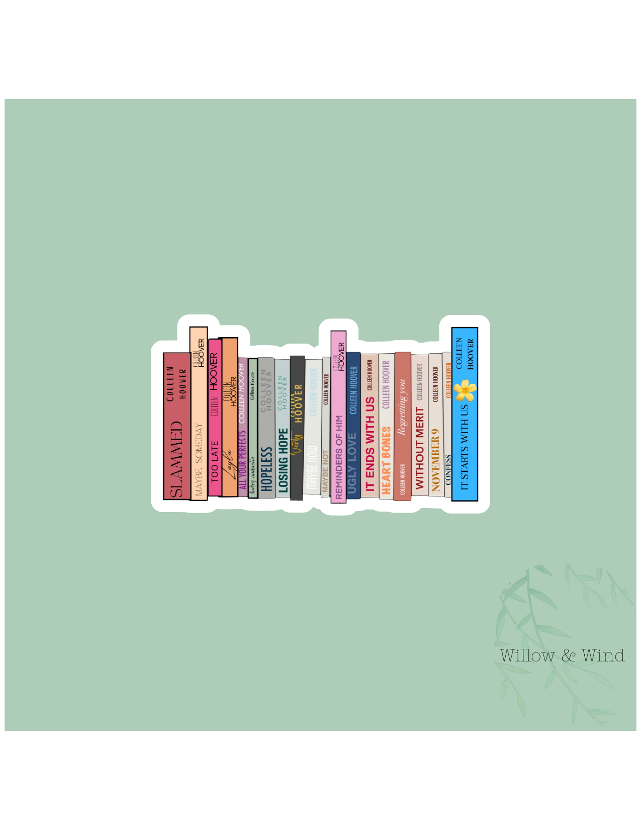 Collen Hoover Bookstack - Bookish Sticker