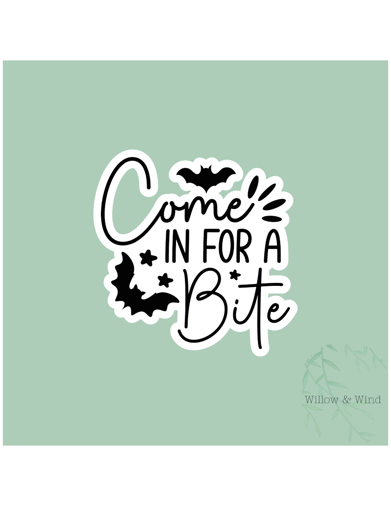 Come In For A Bite Gothic Sticker