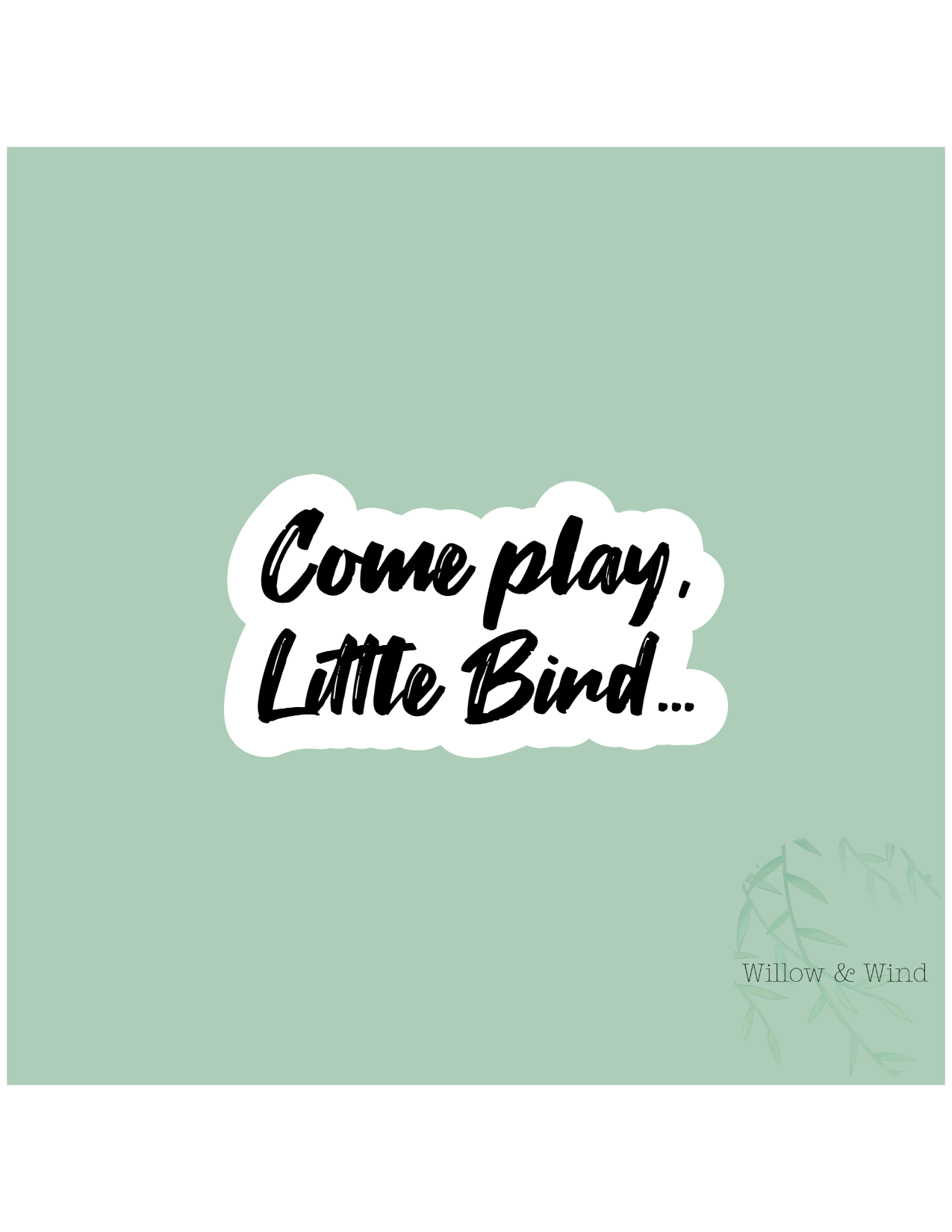 Come Play Little Bird - Bookish Sticker