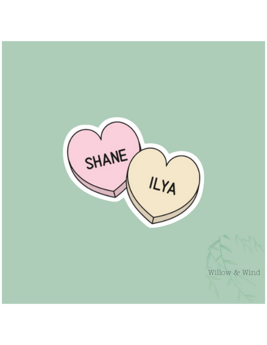 Conversation Hearts - Heated Rivalry Sticker