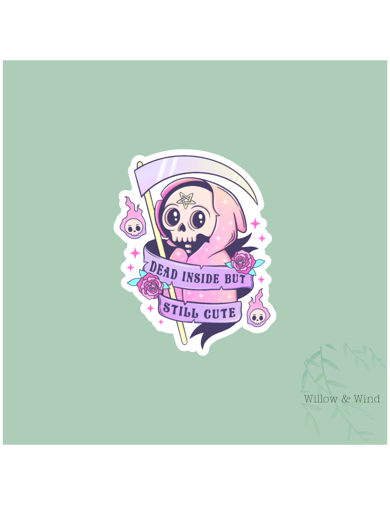 Dead inside Gothic Sticker