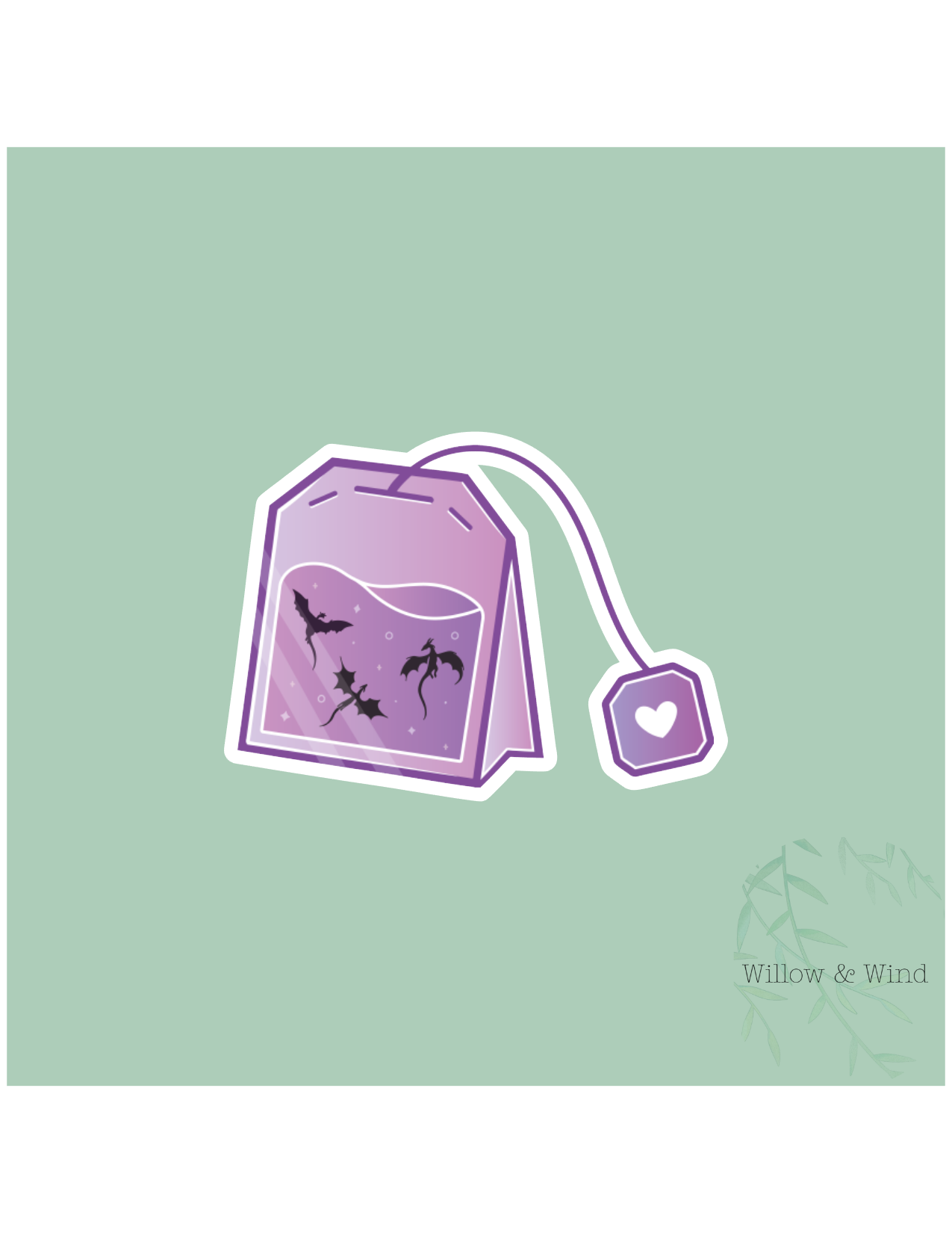 Dragon Tea - Fourth Wing Sticker