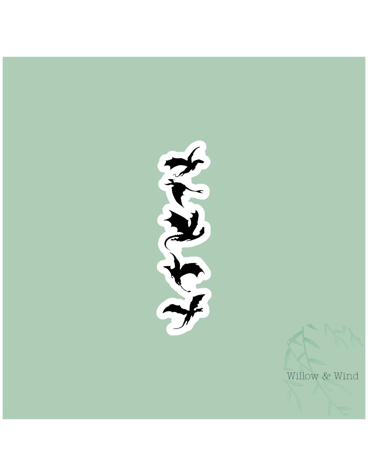 Line of Dragons - Fourth Wing Sticker