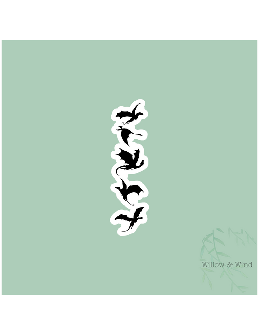 Line of Dragons - Fourth Wing Sticker
