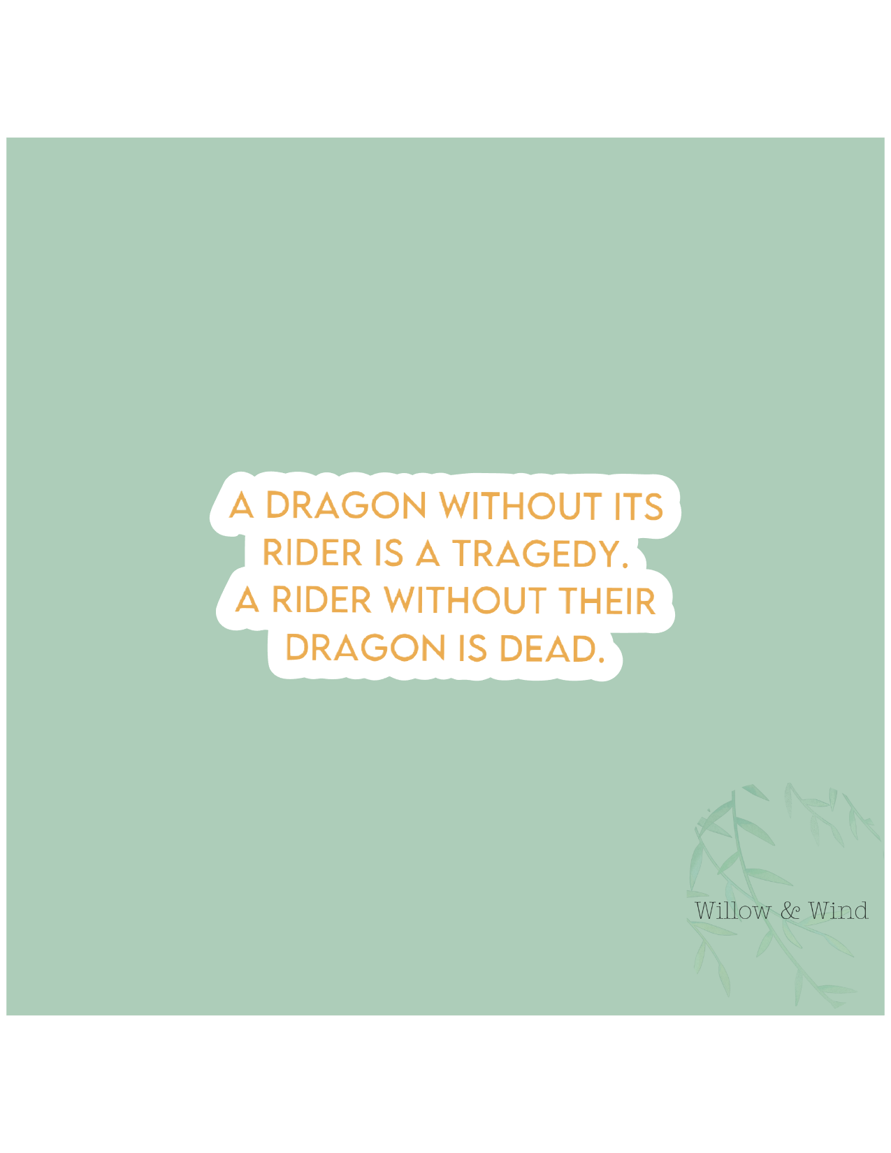 Dragon without it's rider - Fourth Wing Sticker