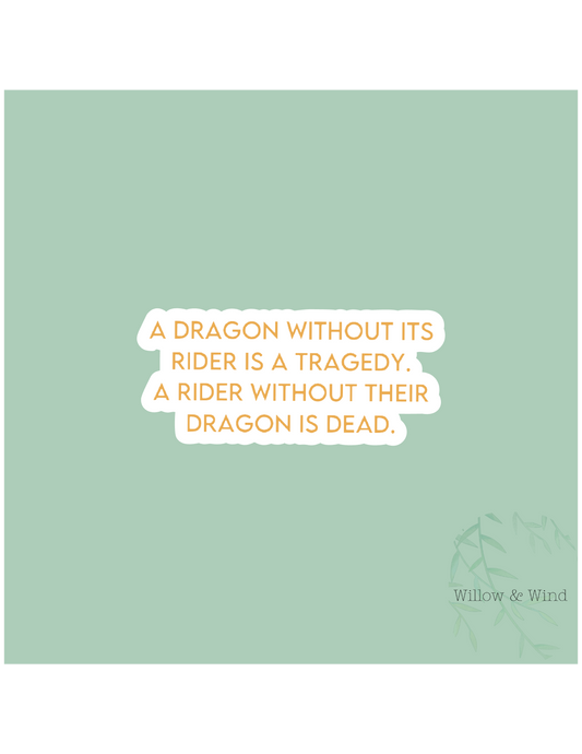 Dragon without it's rider - Fourth Wing Sticker
