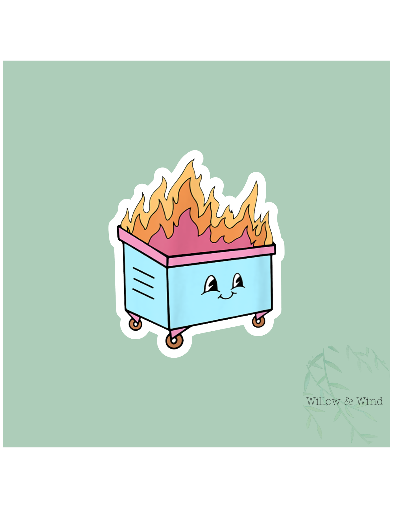 Dumpster Fire Sticker