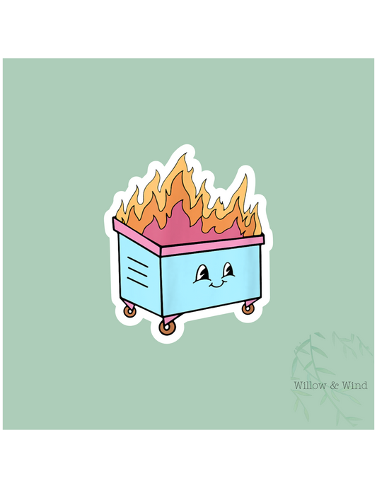 Dumpster Fire Sticker