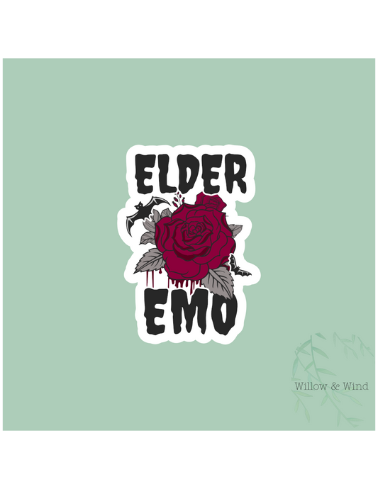 Elder Emo Gothic Sticker