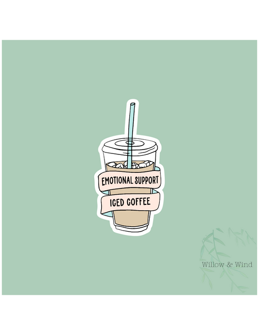 Emotional Support Coffee Sticker