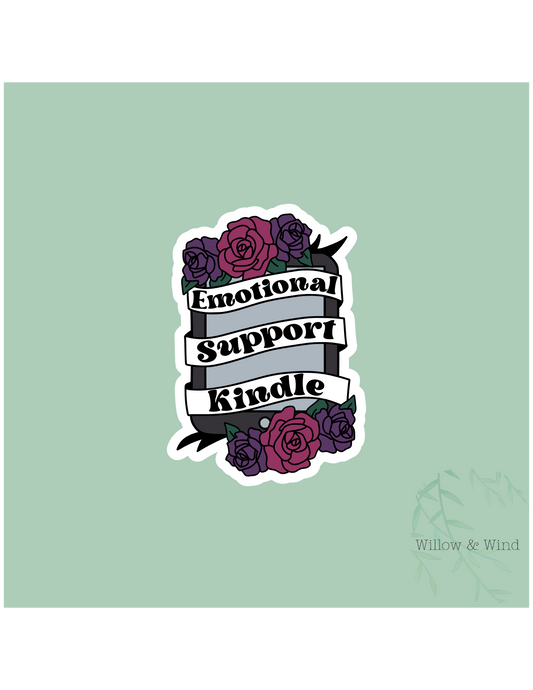 Emotional Support Kindle - Bookish Sticker