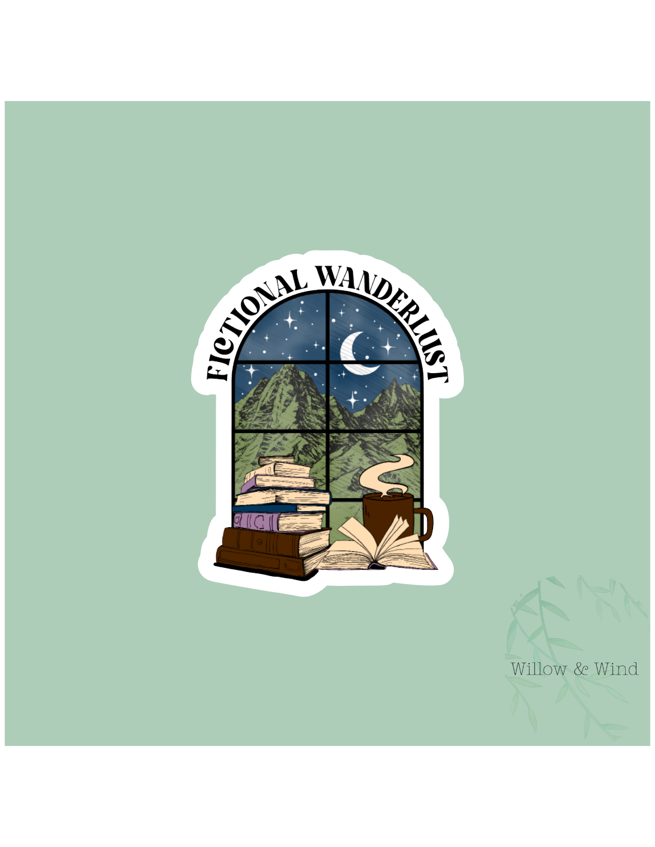 Fictional Wanderlust - Bookish Sticker