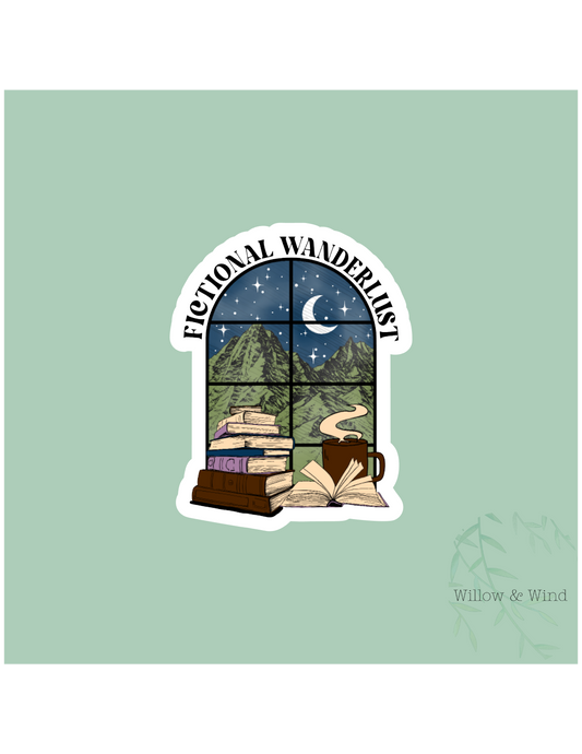 Fictional Wanderlust - Bookish Sticker