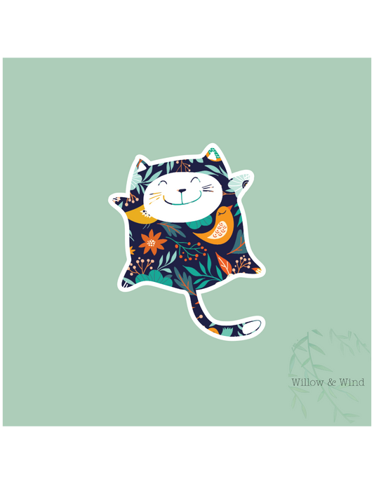 Flower Cat Sticker