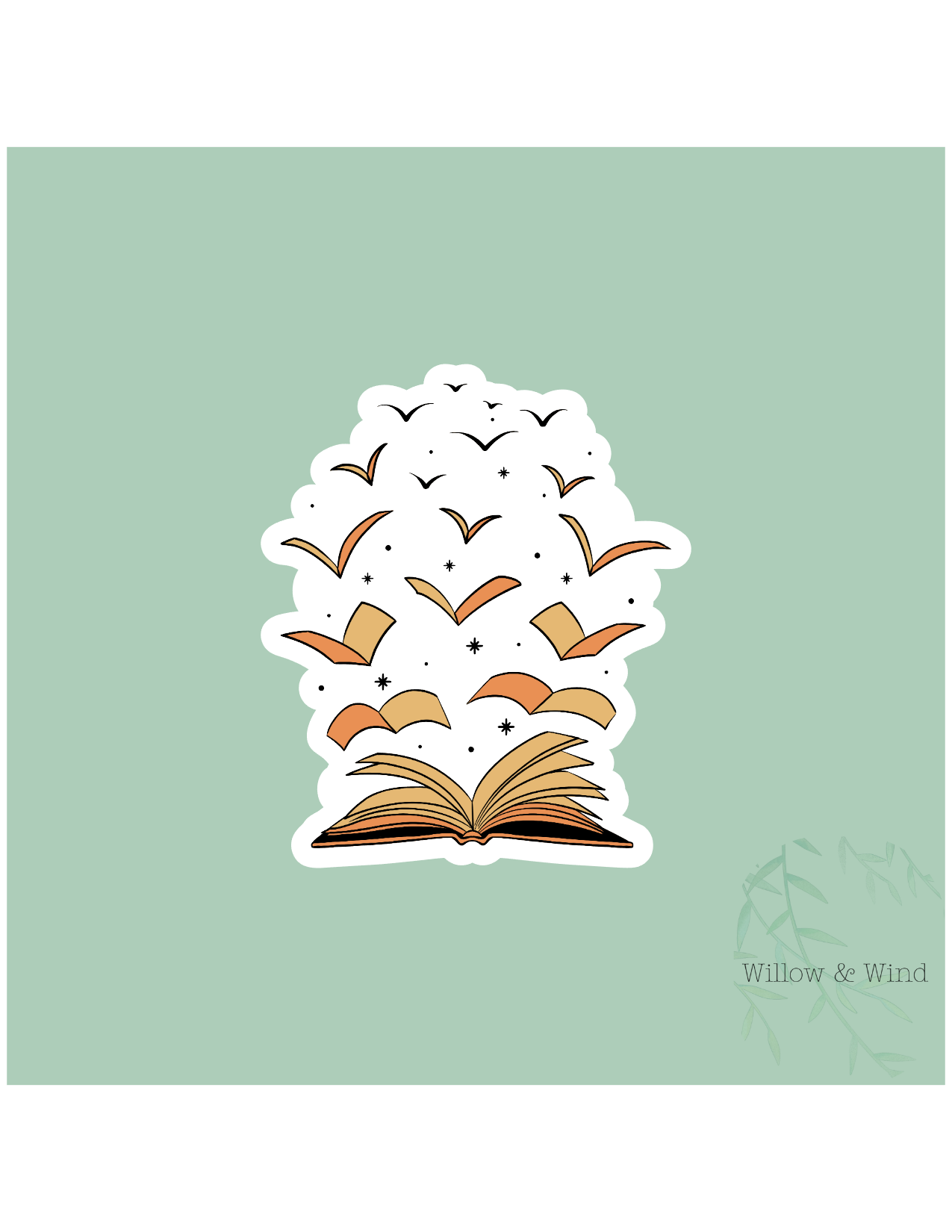 Flying Books - Bookish Sticker