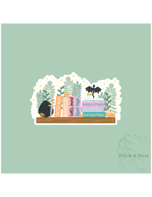 Bookshelf - Fourth Wing Sticker