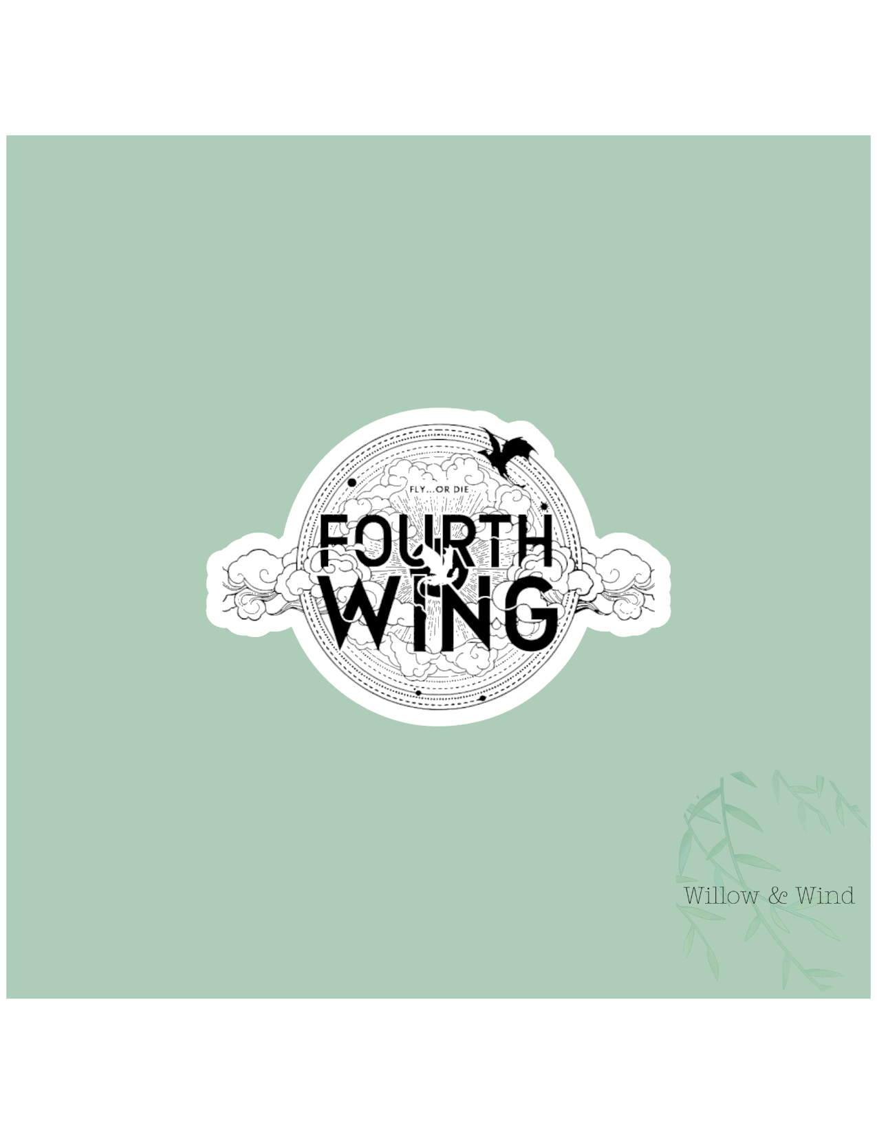 Fourth Wing Logo - Fourth Wing Sticker