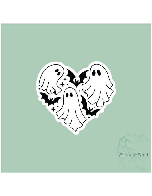 Ghost Heart Gothic Sticker