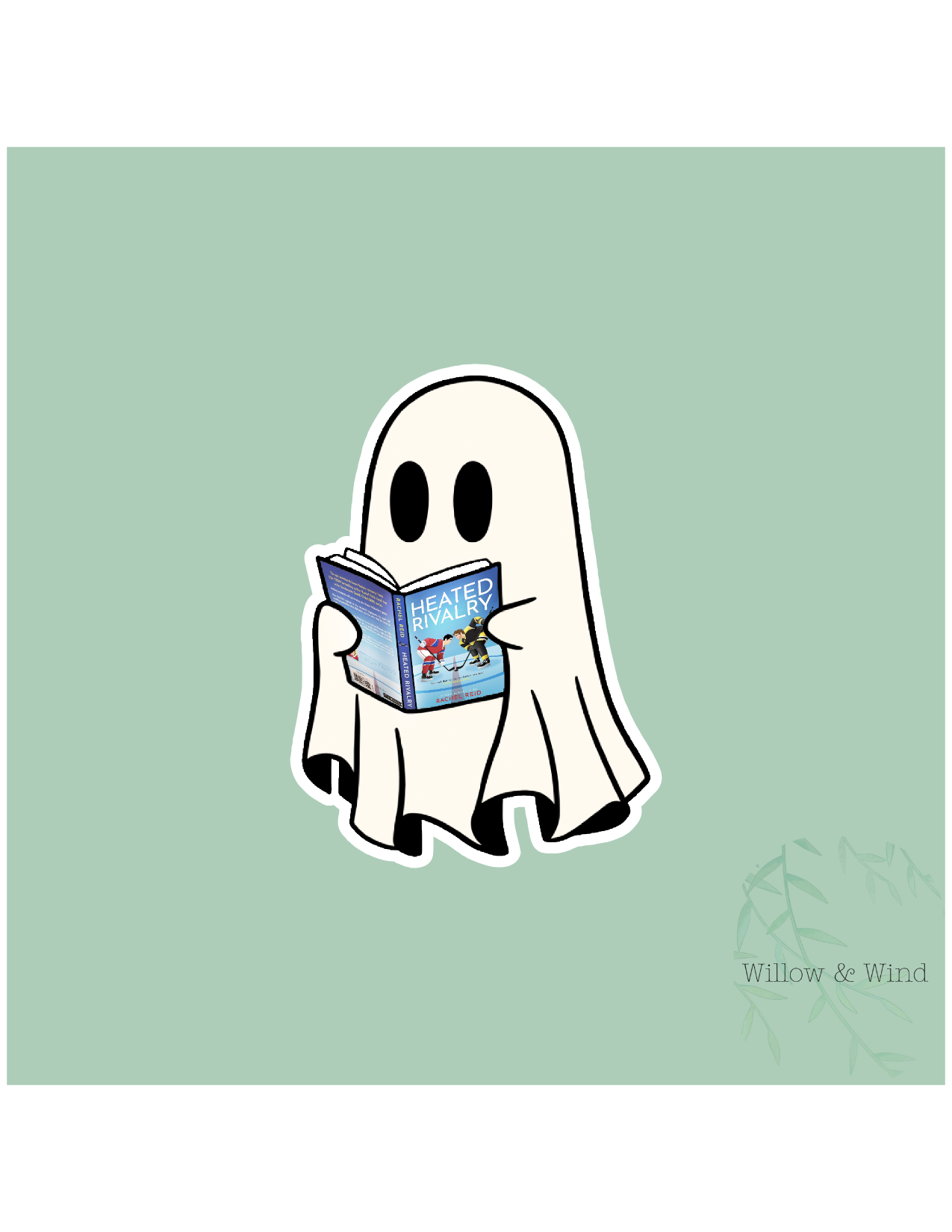 Ghost Reading HR - Heated Rivalry Sticker