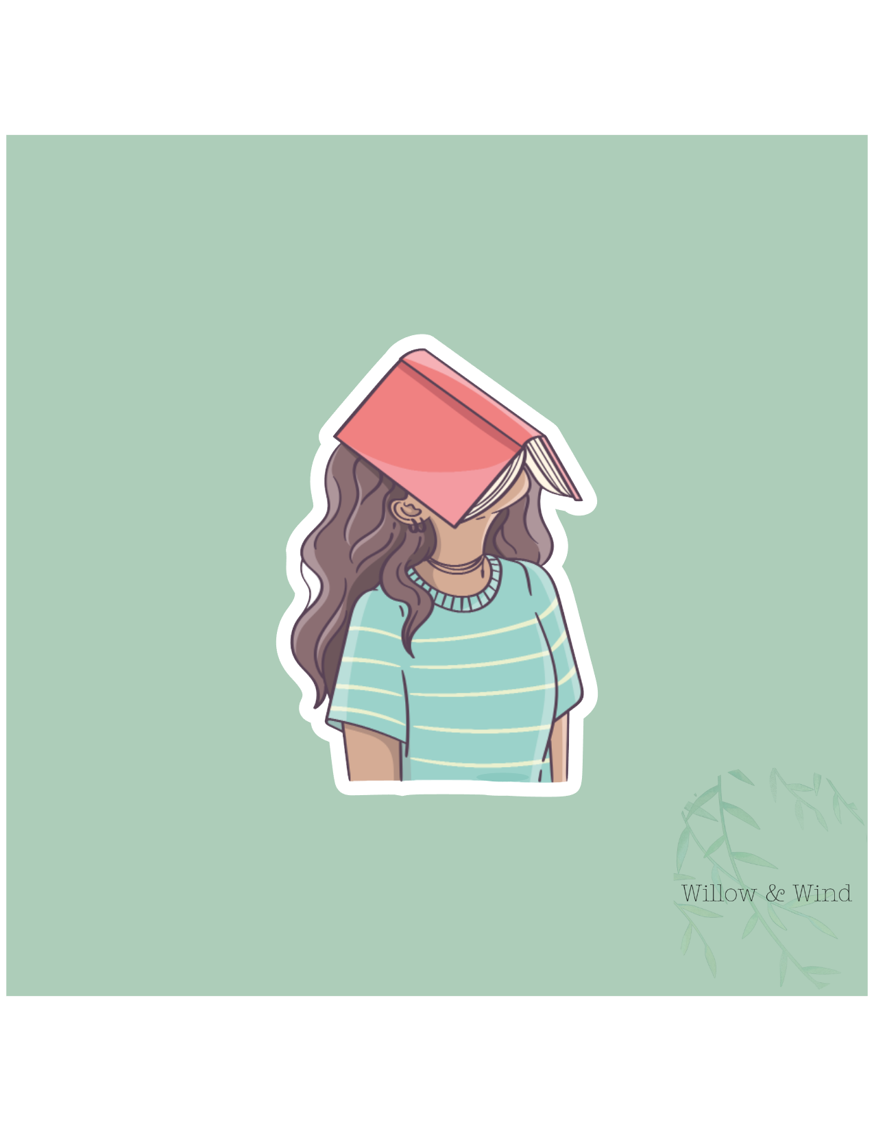 Girl with a Book - Bookish Sticker