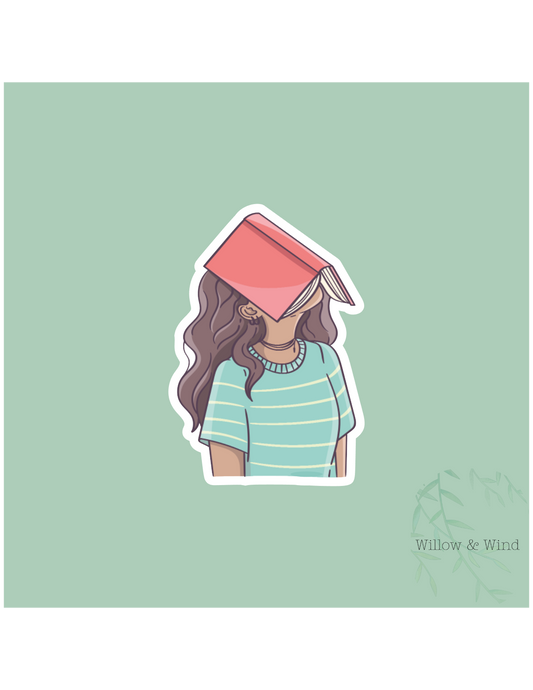 Girl with a Book - Bookish Sticker