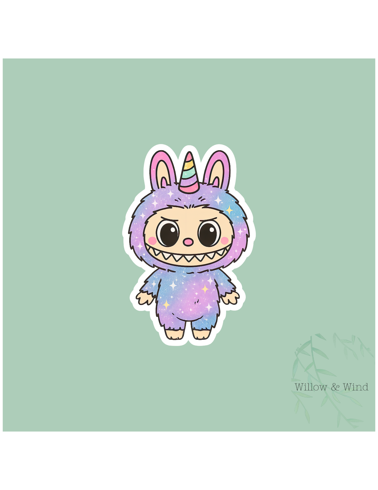 Glitter Monster Sticker
